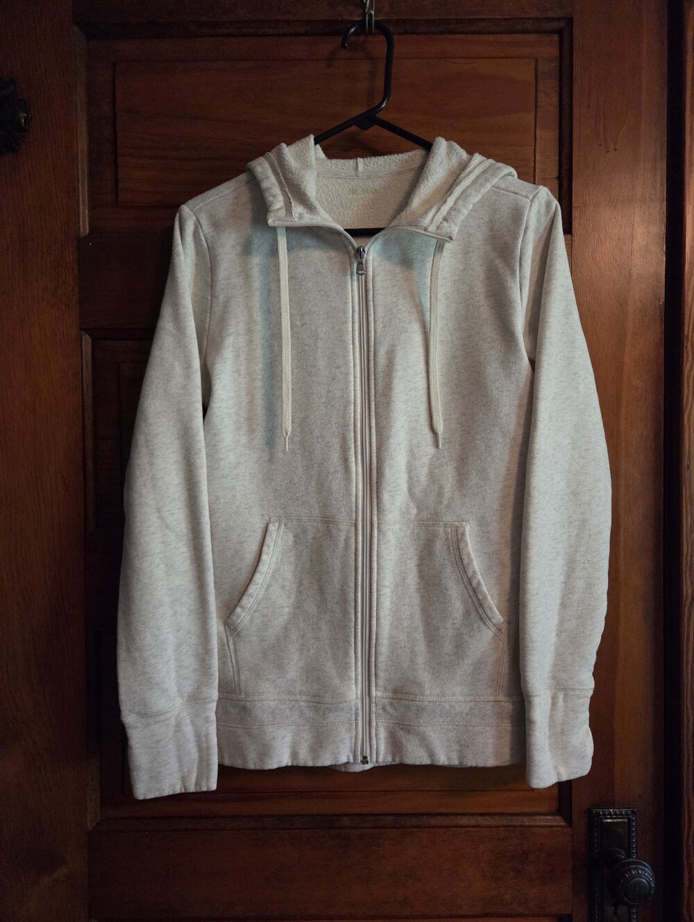 Women's Cream Fleece Full Zip Hoodie